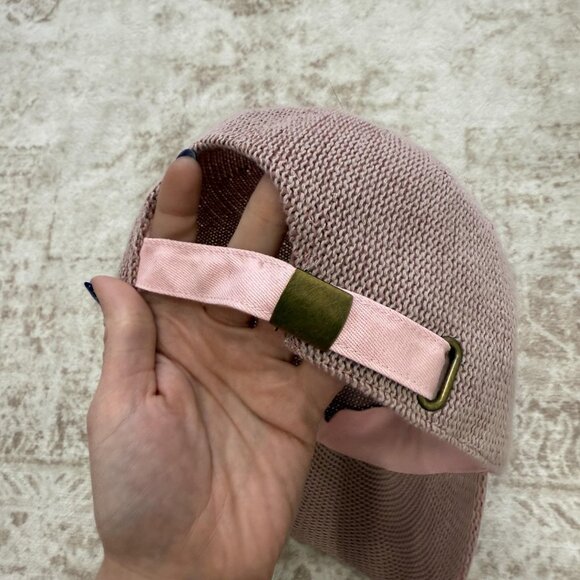 Wyeth Hat Cap Strap Back Pink Knit Baseball Style Adjustable Womens Casual - Picture 8 of 9